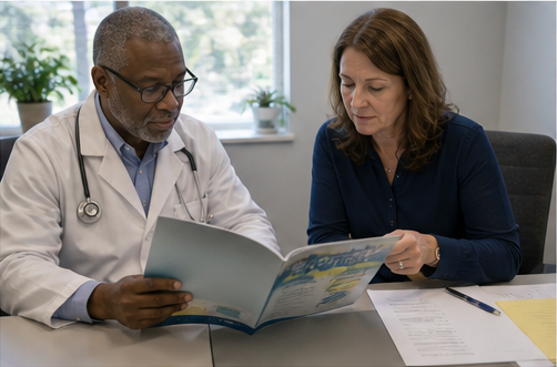 Medical practice team reviewing billing operations