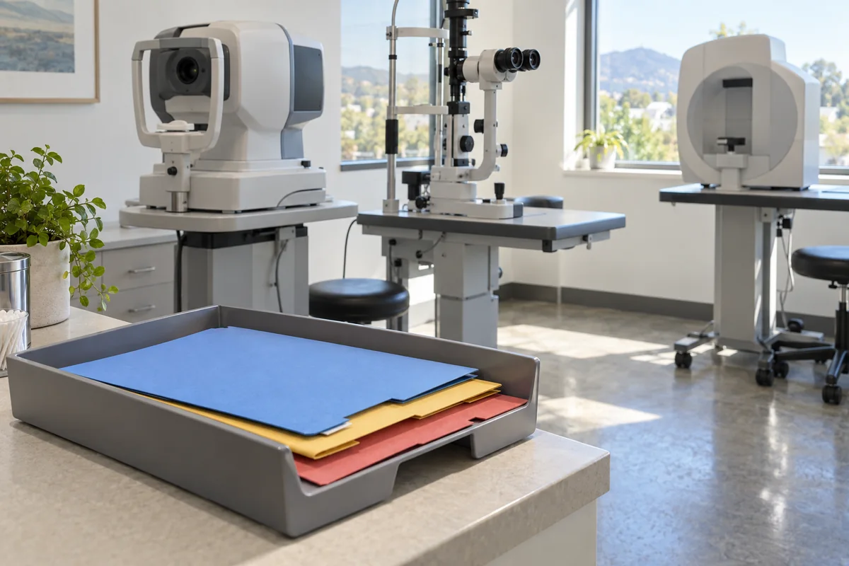 Ophthalmology visit testing and procedure charge map