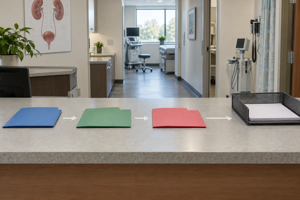 Urology visit and procedure billing workflow