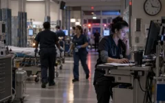 Emergency medicine billing analyst reconciling encounter records after a shift