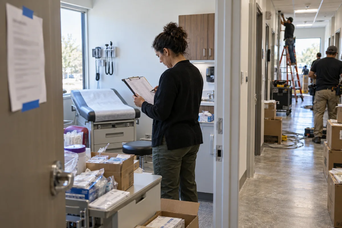 Practice operations lead organizing provider enrollment for a new location
